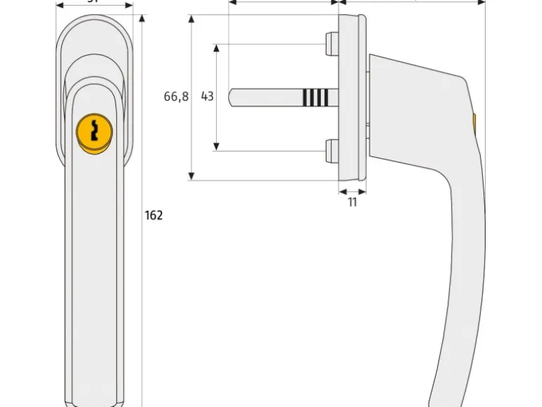 Abus Abschließbarer Fenstergriff FG210 W