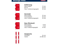 Abus Haustür-Einsteckschloss Profilzylinder DIN L Gold