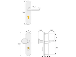 Abus Schutzbeschlag HLZS814 Eloxiert