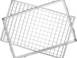 ACO Gitterrost mit Zarge Stahl verzinkt 80 cm x 50 cm MW 30/30
