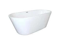 AICA Freistehende Badewanne 170x80cm Oval Acrylwannen inkl.Ab-/Ăberlauf.Vorinstalliertes Zubehör