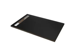 AICA 80x140x3cm Rechteck Duschtasse Schwarz Stein-Effekt Duschwanne FĂŒr Duschkabine Duschwand