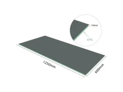 AICA 1250x600x10mm Bauplatte XPS 4er-Pack Fliesenplatte Hartschaum Verrottungsbeständiger Dämmplatte Ausgleichplatte