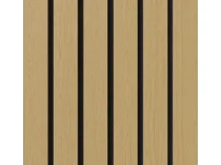 Akustikpaneel Brandhemmend Eiche Sperrholz Filz Schwarz 60 cm x 248 cm