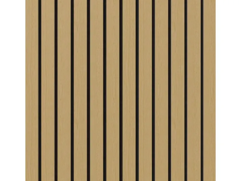 Akustikpaneel Brandhemmend Eiche Sperrholz Filz Schwarz 60 cm x 248 cm