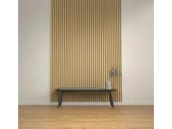 Akustikpaneel Brandhemmend Eiche Sperrholz Filz Schwarz 60 cm x 248 cm