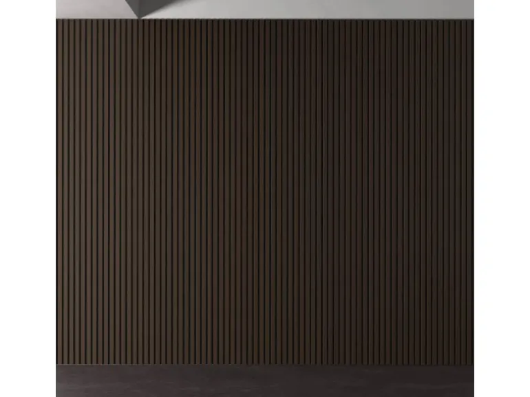 Akustikpaneel Eiche Geräuchert MDF Schwarz Filz Schwarz 32 x 240 cm 2 Stück FSC®