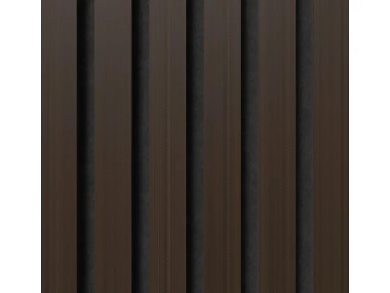 Akustikpaneel Eiche Geräuchert MDF Schwarz Filz Schwarz 32 x 240 cm 2 Stück FSC®
