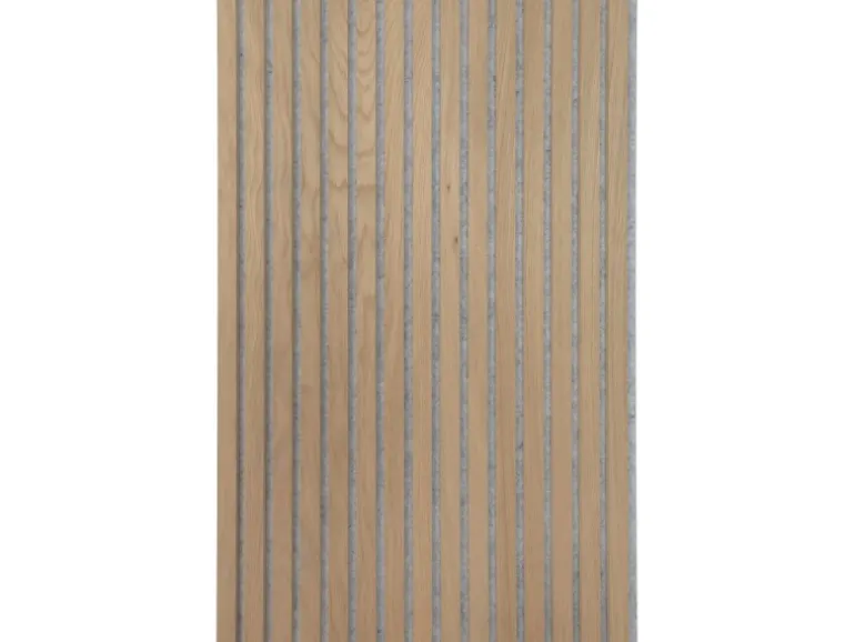 Akustikpaneel Eiche MDF Braun Filz Grau 60 cm x 120 cm 2 Stück FSC®