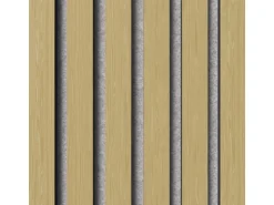 Akustikpaneel Eiche MDF Schwarz Filz Grau 60 cm x 360 cm FSC®