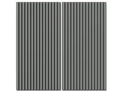 Akustikpaneel Lino Ash MDF Schwarz Filz Schwarz 60 cm x 120 cm 2 Stück