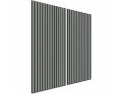 Akustikpaneel Lino Ash MDF Schwarz Filz Schwarz 60 cm x 120 cm 2 Stück