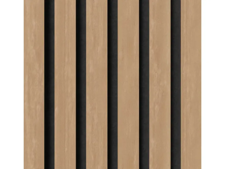 Akustikpaneel Buche MDF Schwarz Filz Schwarz 60 cm x 240 cm FSC®