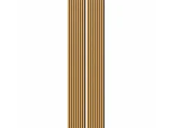 Akustikpaneel Eiche Geölt MDF Schwarz Filz Schwarz 60 cm x 270 cm FSC®