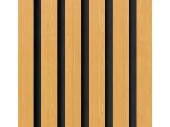 Akustikpaneel Eiche Geölt MDF Schwarz Filz Schwarz 32 cm x 240 cm 2 Stück FSC®