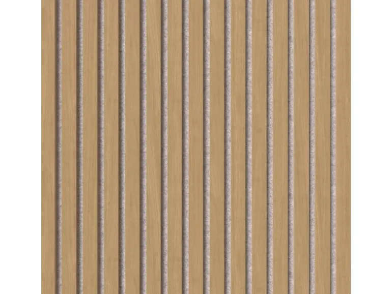 Akustikpaneel Eiche MDF Braun Filz Grau 60 cm x 300 cm FSC®