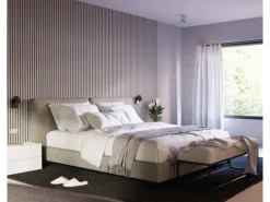 Akustikpaneel Esche MDF Schwarz Filz Schwarz 60 cm x 360 cm FSC®