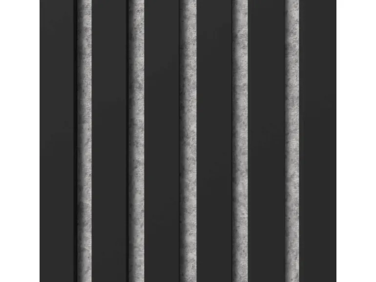 Akustikpaneel Foliert Schwarz Filz Grau 32 cm x 240 cm 2 Stück FSC®