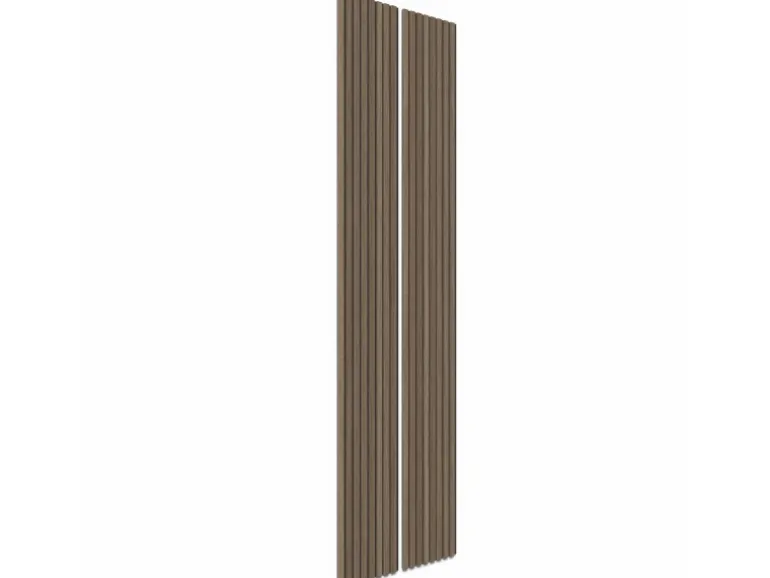 Akustikpaneel Foliert Walnuss Filz Schwarz 32 cm x 240 cm 2 Stück FSC®