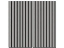 Akustikpaneel Laminat Betongrau MDF Schwarz Filz Schwarz 60 cm x 120 cm 2 Stück