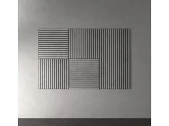 Akustikpaneel Laminat Betongrau MDF Schwarz Filz Schwarz 60 cm x 120 cm 2 Stück
