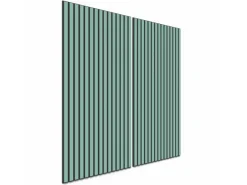 Akustikpaneel Lino Aquavert MDF Schwarz Filz Schwarz 60 cm x 120 cm 2 Stück