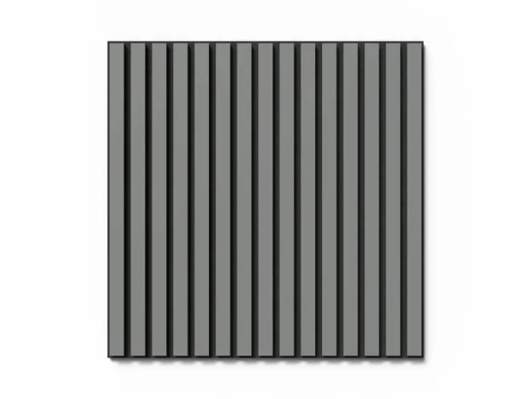 Akustikpaneel Lino Ash MDF Schwarz Filz Schwarz 60 cm x 60 cm 2 Stück