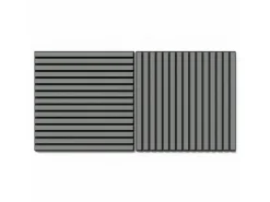 Akustikpaneel Lino Ash MDF Schwarz Filz Schwarz 60 cm x 60 cm 2 Stück