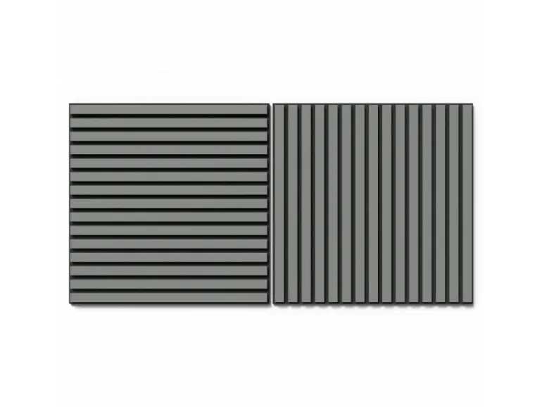 Akustikpaneel Lino Ash MDF Schwarz Filz Schwarz 60 cm x 60 cm 2 Stück