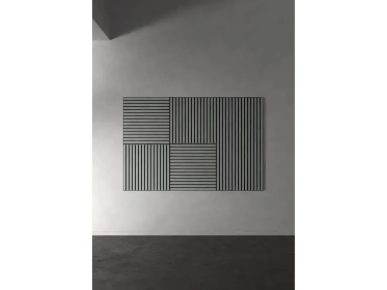 Akustikpaneel Lino Ash MDF Schwarz Filz Schwarz 60 cm x 60 cm 2 Stück