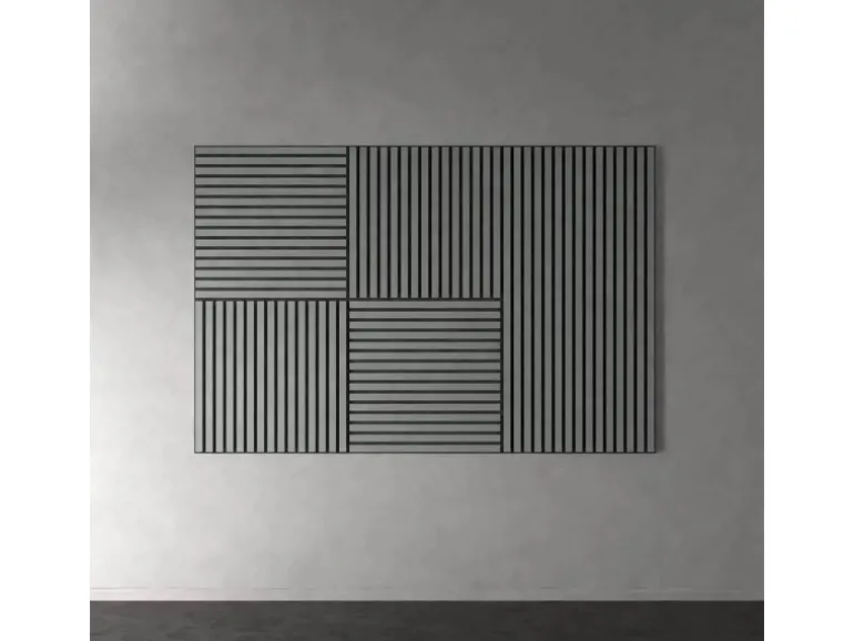 Akustikpaneel Lino Ash MDF Schwarz Filz Schwarz 60 cm x 60 cm 2 Stück