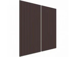 Akustikpaneel Lino Burgundy MDF Schwarz Filz Schwarz 60 cm x 120 cm 2 Stück