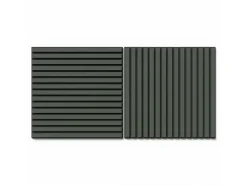 Akustikpaneel Lino Conifer MDF Schwarz Filz Schwarz 60 cm x 60 cm 2 Stück