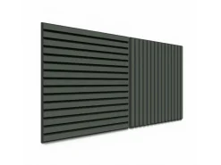 Akustikpaneel Lino Conifer MDF Schwarz Filz Schwarz 60 cm x 60 cm 2 Stück