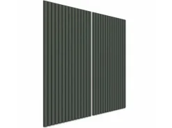 Akustikpaneel Lino Conifer MDF Schwarz Filz Schwarz 60 cm x 120 cm 2 Stück