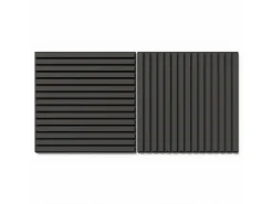 Akustikpaneel Lino Iron MDF Schwarz Filz Schwarz 60 cm x 60 cm 2 Stück