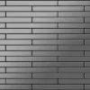 ALLOY Mosaik Fliese Massiv Metall Edelstahl Marine Gebürstet Grau 1,6mm Avenue-s-s-mb 1 Paket mit 10 Matten 0,74 m2 Grau