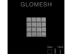 ALLOY Mosaik Fliese Massiv Metall Edelstahl Marine Gebürstet gau 1,6mm Glomesh-s-s-mb 1 Paket mit 10 Matten 1,07 m2 Grau