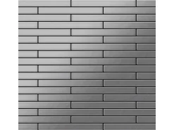 ALLOY Mosaik Fliese Massiv Metall Edelstahl Marine GebĂŒrstet Grau 1,6mm Deedee-s-s-mb 1 Paket mit 10 Matten 0,63 m2 Grau