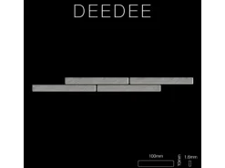 ALLOY Mosaik Fliese Massiv Metall Edelstahl Marine Gebürstet Grau 1,6mm Deedee-s-s-mb 1 Paket mit 10 Matten 0,63 m2 Grau