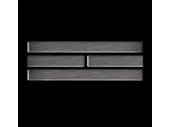 ALLOY Mosaik Fliese Massiv Metall Edelstahl Marine Gebürstet Grau 1,6mm Deedee-s-s-mb 1 Paket mit 10 Matten 0,63 m2 Grau