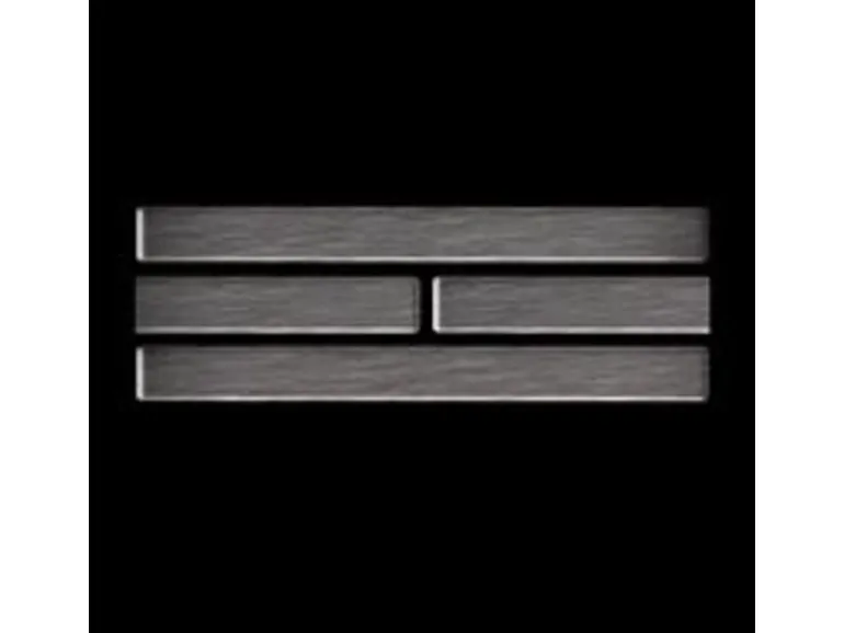 ALLOY Mosaik Fliese Massiv Metall Edelstahl Marine Gebürstet Grau 1,6mm Deedee-s-s-mb 1 Paket mit 10 Matten 0,63 m2 Grau