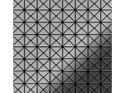 ALLOY Mosaik Fliese Massiv Metall Edelstahl Gebürstet Grau 1,6mm Basketweave-s-s-b 1 Paket mit 10 Matten 0,82 m2 Grau