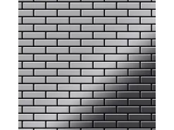 ALLOY Mosaik Fliese Massiv Metall Edelstahl HochglÀnzend Grau 1,6mm Stark Pk-s-s-m 1 Paket mit 10 Matten 0,88 m2 Grau