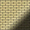 ALLOY Mosaik Fliese Massiv Metall Edelstahl Gebürstet Grau 1,6mm Stark Dollar-s-s-b 1 Paket mit 10 Matten 0,88 m2 Grau