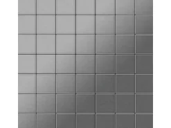 ALLOY Mosaik Fliese Massiv Metall Edelstahl Gebürstet Grau 1,6mm Stark Attica-s-s-b 1 Paket mit 10 Matten 0,85 m2 Grau