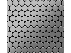 ALLOY Mosaik Fliese Massiv Metall Edelstahl Gebürstet Grau 1,6mm Stark Dome-s-s-b 1 Paket mit 10 Matten 0,73 m2 Grau