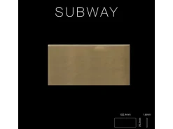 ALLOY Mosaik Fliese Massiv Metall Titan Gebürstet Gold 1,6mm Stark Subway-ti-gb 1 Paket mit 50 Matten 0,58 m2 Gold