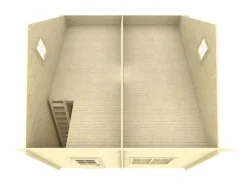 Alpholz Doppelgarage Bora-70 ISO Naturbelassen B 595 cm x T 565 cm