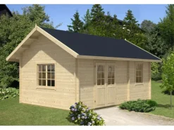 Alpholz Gartenhaus Arizona 678 cm x 490 cm Satteldach mit ImprÀgniert in Pinie